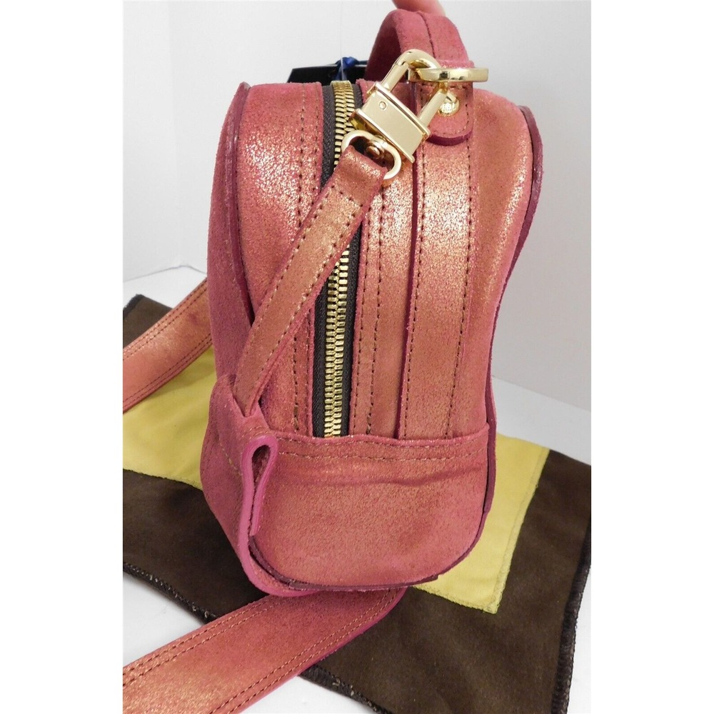 New Ines Bellorez Rose Metallic Leather Crossbody Bag $400rt - Picture 4 of 6